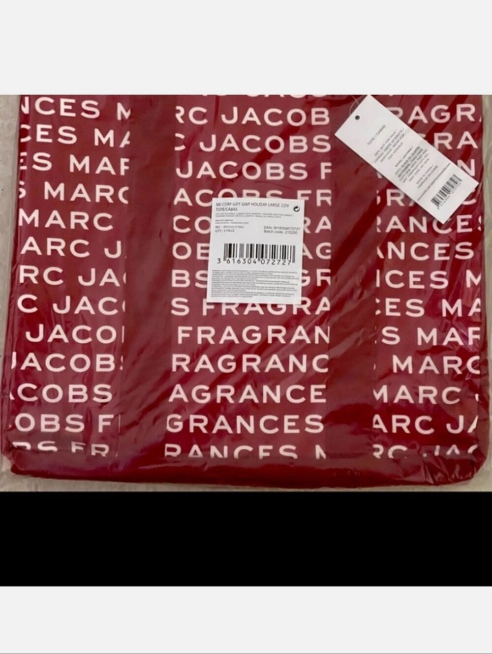 Marc Jacobs Red Logo Fragrance Allover Tote - Picture 2 of 5